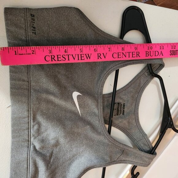Nike Pro Dri-Fit Gray Medium Racerback Sports Bra - Picture 7 of 9